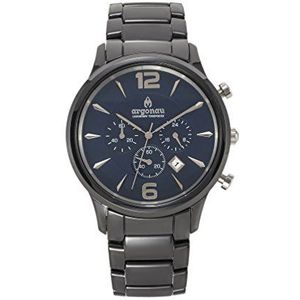 ARGONAU Montre analogique à quartz unisexe pour adulte avec bracelet en céramique AU1001, bleu/noir, One -size, Bracelet