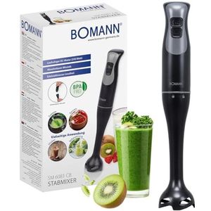 Bomann® SM 6081 CB Staafmixer voor smoothies shakes soepen | turbofunctie | 350 W staafmixer | roestvrijstalen mes | afneembare mengstaaf | handmixer | mixer