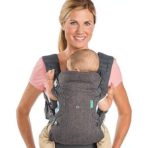 INFANTINO Flip Advanced 4-in-1, babydraagzak met ergonomische zitting, aanpasbaar, draagmethode met het gezicht naar de drager, voor pasgeborenen en baby's van 3,5 tot 14,5 kg