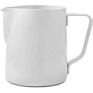 Rhinowares Stealth Witte melkkan 600 ml - roestvrijstalen melkkan met interne markeringen voor koffie, cappuccino, barista, espresso, anti-aanbaklaag