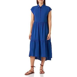 s.Oliver Lange jurk voor dames, Blauw 5602