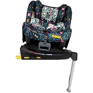 Cosatto All in All Rotate Autostoel voor baby's, groep 0 + 123, 0-36 kg, 0-12 jaar, ISOFIX, uitzet achteruit, uitlaat voor gemakkelijke toegang (Wilding)