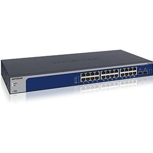 NETGEAR XS724EM 24-poorts 10G/multi-gigabit LAN-switch Smart Managed Pro (met 2x 10G SFP+, desktop- of rekmontage met ProSAFE levenslange garantie) grijs