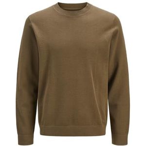 Jack & Jones Jprblamilano Spring Knit Crew Neck, Kaki, XL, Khaki (stad)