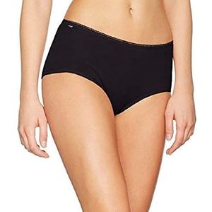 Sloggi Sloggi 24/7 katoenen midi-bikini voor dames (1 stuk), Zwart (Zwart 04)