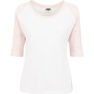 Urban Classics T-shirt (2 stuks) dames, Wit/Roze