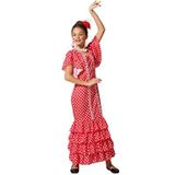 Atosa Flamenca kostuum voor meisjes, kinderen, gestippeld, kleur 10 tot 12 jaar