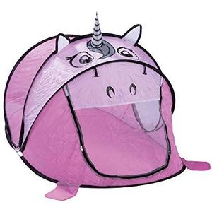 Sport1 Eenhoorn pop-up tent spel outdoor spelletjes kindertent tuin / indoor kindertent draagbaar kinderhuis met pop-up opening, afmetingen: 183 x 96 x 86 cm, eenvoudige montage, roze