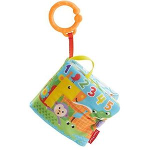 Fisher-price Mijn klein activiteitenboek, texturen en verschillende geluiden, babyspeelgoed met ring om op te hangen aan de kinderwagen vanaf de geboorte, Fgj40