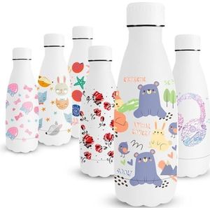 Vikaster MilkyBottle Thermosfles, 350 ml, voor baby‘s, BPA-vrij, roestvrij staal, kinderfles, lekvrij, geschikt voor school, kamperen, outdoor