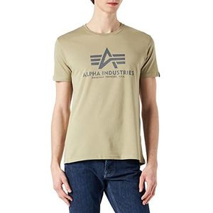 Alpha Industries Basic 100501 - T-shirt, normale taillehoogte, korte mouwen, heren, Olive Claire