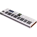 Arturia - KeyLab Essential 49 mk3 - MIDI-controllertoetsenbord voor muziekproductie - 49 toetsen, 9 knoppen, 9 faders, één modulatiewiel, een Pitch Bend wiel, 8 pads - Wit
