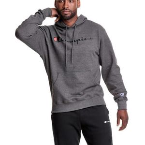 Champion Sweatshirt met capuchon, powerblend, applicatie, herensweatshirt, Graniet Heather-y06794