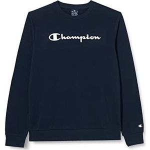 Champion Legacy American Classics-Ultra Light Powerblend Terry Logo Crewneck Sweatshirt met capuchon voor jongens, Blu Marino, 15-16 jaar, Blu Marino
