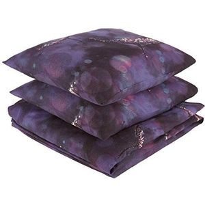 Heckett Lane Betina donsdeken, 100% katoen, flanel, nacht, violet, 240 x 220 cm, 1.0 stuks