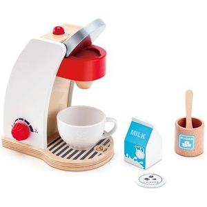 Hape Houten Koffieapparaat Wit 6-delig