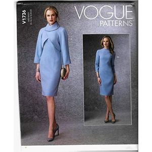 Vogue Patroon V1736E5 patroon voor dames, wit, maat 42 tot 50