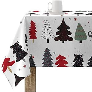 BELUM Kerst tafelkleed, diameter 100 cm, rond, 100% katoen, hars, vuilafstotend (niet gelamineerd), model Merry Christmas 14