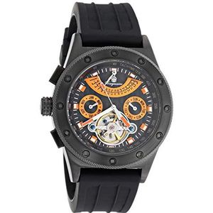 Burgmeister - BM172-622C – herenhorloge – automatisch – analoog – armband van zwarte siliconen