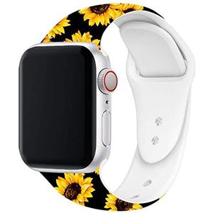 COOL SMARTPHONES & TABLETS ACCESSORIES Apple Watch armband voor Apple Watch Series 1 / 2 / 3 / 4 / 5 / 6 / 7 / SE (38 / 40 mm) motief zonnebloemen, Estándar