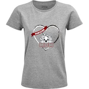 Disney Wodalmats011 T-shirt voor dames (1 stuk), grijs gemêleerd