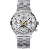 Zeppelin Unisex Quartz Chronograaf horloge met 7037M-1 roestvrijstalen armband, meerkleurig armband, Meerkleurig, armband