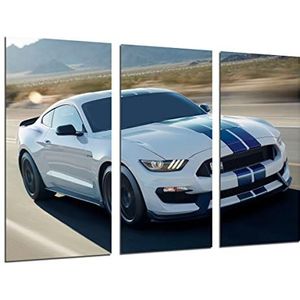 Ford Mustang 27218 Moderne foto voor sportwagens, 97 x 62 cm, wit