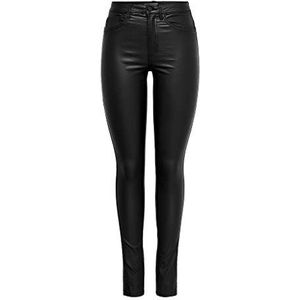 Only Onlroyal Hw Sk Rock Coated Pim Noos Jeans voor dames, zwart, 27 W / 32 L, zwart.