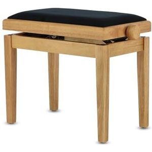 GEWA Bench Deluxe Natural Piano Black Seat