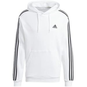 adidas Essentials Fleece 3 strepen hoodie voor heren, Wit