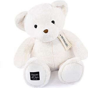 Histoire d'Ours - Grote pluche beer - de teddybeer - wit - 40 cm - groot, superzacht pluche dier om te kalineren voor kinderen - cadeau-idee voor geboorte, baby, Kerstmis en verjaardag - HO3221