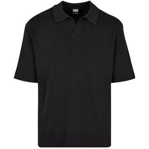 Urban Classics Oversized geribbeld overhemd voor heren, zwart, L, zwart.