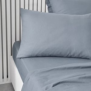 TODAY Essential - Set van 2 kussenslopen, 50 x 70 cm, 100% katoen, effen, denim