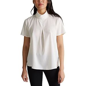 ESPRIT Collection Gerecycleerde blouse aan de voorkant, gebroken wit