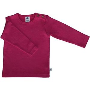 Leela Cotton Shirt met lange mouwen, roze T-shirt voor kinderen, uniseks, Roze