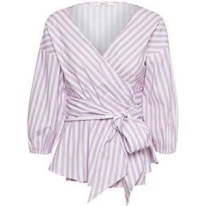 GESTUZ dames wray blouse, Paars (Sheer Lilac / Streep 90566)