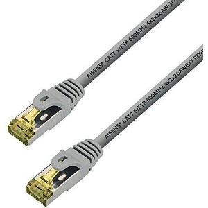 AISENS - A146-0334 netwerkkabel RJ45 LSZH Cat.7 600MHz S/FTP pimf awg26 grijs 1m