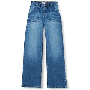 Noppies Denim broek voor meisjes, wijde pasvorm, kik jeans voor meisjes, Donkerblauw - P095
