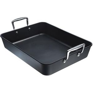 Le Creuset Braadpan met antiaanbaklaag, van gegoten aluminium, 35 x 27 cm, antraciet/zilver, 52104350010101