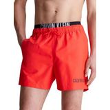 Calvin Klein Zwembroek voor heren, maat M, dubbel, middellang, rood (warme warmte), L, rood, L, Rood