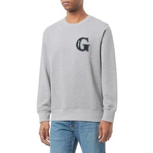 GANT Sweat-shirt à col en C G Graphic pour homme, gris, XXL