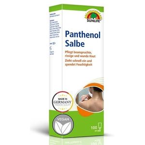 SUNLIFE Panthenol zalf - panthenol en helende zalf - verzorging en bescherming van gebarsten en beschadigde huid - vitamine E - 100 ml