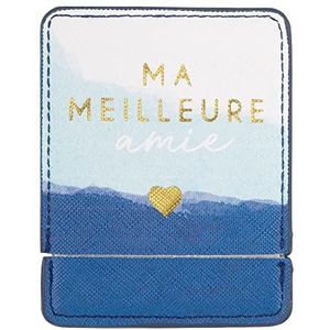 Parijs | Mijn beste vriend zakspiegel met blauwe etui | make-up met vierkante spiegel om overal mee naartoe te nemen | perfect thuis en reizen | 9 x 7 cm | gepersonaliseerd verjaardagscadeau, alle