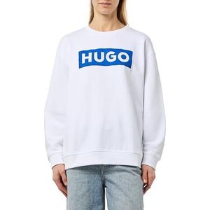 HUGO Classic Crew_b Jersey dames, Wit 100, XXL