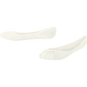FALKE Unisex kinderen ballerina onzichtbare sokken ademend duurzaam katoen lage hals ideaal voor ballerina's schoenen antislip systeem op de hiel effen dun 1 paar, Wit (Off-White 2040) Nieuw -