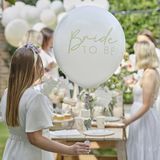 Ginger Ray Bride to Be Witte latexballon met bloemenstaart van papier voor vrijgezellenfeest, 45,7 cm, meerkleurig