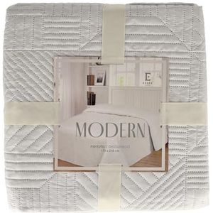 ESSEX Sprei 170 x 210 cm, ideaal voor de slaapkamer, zachte en comfortabele sprei, modern stiksel - beige