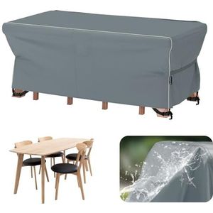 Velway Beschermhoes voor tuinmeubelen, waterdicht, 170 x 95 x 74 cm, winddicht, met reflecterende strepen, Oxford 600D, stofdicht, voor tuintafel, tuinmeubelen