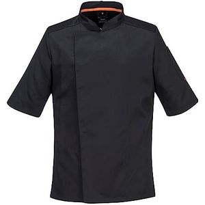 Portwest C738 Professionele koksjas met luchtig mesh voor heren, zwart, L
