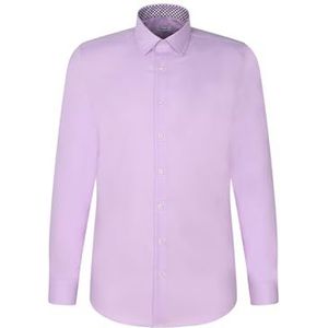 Seidensticker Chemise d'affaires pour homme - Coupe ajustée - Infroissable - Col Kent - Manches longues - 100% coton, lilas, 42